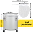 thumbnail image 2 of 8 Gallon Heavy Duty Fryer Grease Bucket with Lid/Lock Clips/Wheels,Kitchen Oil Storage ＆ Transport Container with Food Grade Anti-Rust Coating,Leak-Proof Design,for Kitchens,Food Trucks,Food Stalls, 2 of 7