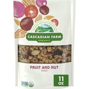 Cascadian Farm Organic Granola, Fruit and Nut Cereal, Resealable Pouch, 11 oz.