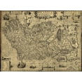thumbnail image 2 of Vintage Maps 18x15 Gold Ornate Wood Framed with Double Matting Museum Art Print Titled - Hiberia or Ireland 1598, 2 of 4