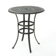 thumbnail image 3 of Christopher Knight Home Alfresco Outdoor 37" Cast Aluminum Round Bar Table, Bronze, 3 of 9