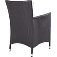 thumbnail image 2 of Modern Contemporary Urban Design Outdoor Patio Balcony Dining Chair, White, Rattan, 2 of 3