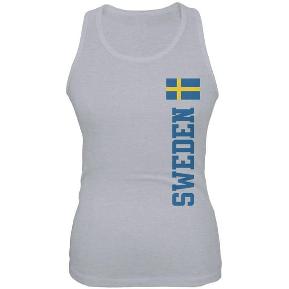 World Cup Sweden Heather Grey Juniors Soft Tank Top - 2X-Large