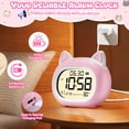 thumbnail image 7 of Cute Alarm Clock OK to Wake Clock, Toddler Sleep Training Clock with Night Light,5 Alarms,Snooze,Date and Temperature Cute Clock for Girls and Boys, 7 of 7
