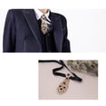 thumbnail image 4 of Corbata pequeña de diamantes metálicos para hombre, pajarita para vestido de boda, cuello de flores, corbata de cristal brillante para traje de caballero para niños, 4 of 4