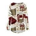 thumbnail image 4 of Aloohaidyvio Christmas Hoodies,Christmas Women Tops Casual Long Sleeve Round Neck Loose Blouse, 4 of 5