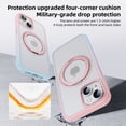 thumbnail image 6 of for iPhone 14 Magnetic Case with Invisible Stand, [Military Grade Drop Protection] [MagSafe Compatible] Slim Translucent Ring Case for Men & Women for iPhone 14, Pink, 6 of 6