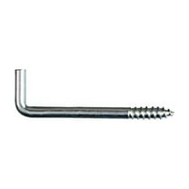 National Hardware Square Bend Screw Hook N120-378 - Zinc Plated - 5 Count, Size 10