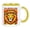 Yellow, variant on Lion Theme Ceramic Coffee Mug, I Will Become A King, Colorful Neon Art Ceramic Coffee Cup, Gifts for Wildlife Lovers, Inspirational Gifts for Men and Women
