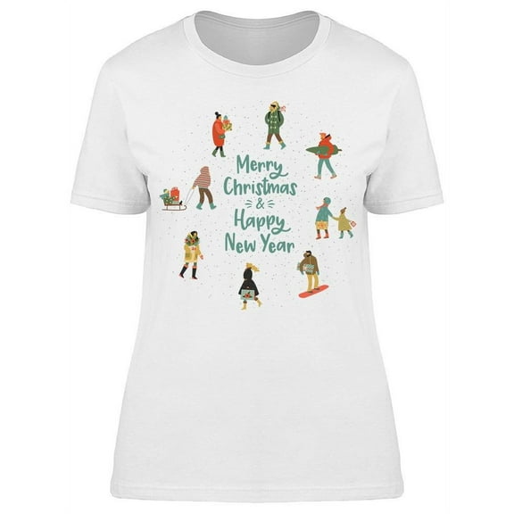 Happy Because Is Christmas T-Shirt Women -Image by Shutterstock, Female Small