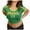 Green, variant on T Shirts for Women Streetwear Brazil Print Crop Graphic Tees Classic 90S Y2K Tee Tops Blue Oversized Blouses S