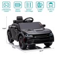thumbnail image 3 of iRerts Black 12v Kids Electric Cars, Licensed Dodge Charger Kids Ride on Cars with Remote Control, Battery Powered Ride on Toys with Bluetooth, Music, USB, MP3, 4 Wheel Suspension, 3 of 8
