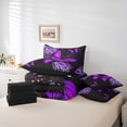 thumbnail image 6 of Homewish Kids Children Flying Butterflies Bedding Comforter Set 7pcs,Bling Starry Sky Glitter Queen Bedding Sets Super Cozy,Chic Floral Flowers Rose Queen Sheet Sets,Ultra Soft Home Decor, 6 of 8