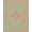Sage Green, Pattern 1, variant on Design&I 8'x10' Washable Area Rug Snag-Free Retro Circle Round Botanical Scroll Border Circular Vintage Grid Playful for Dining Room, Large Office, Lounge