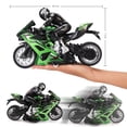 thumbnail image 4 of Motocicleta acrobática con control remoto RC Liberty Imports Green, 4 of 7