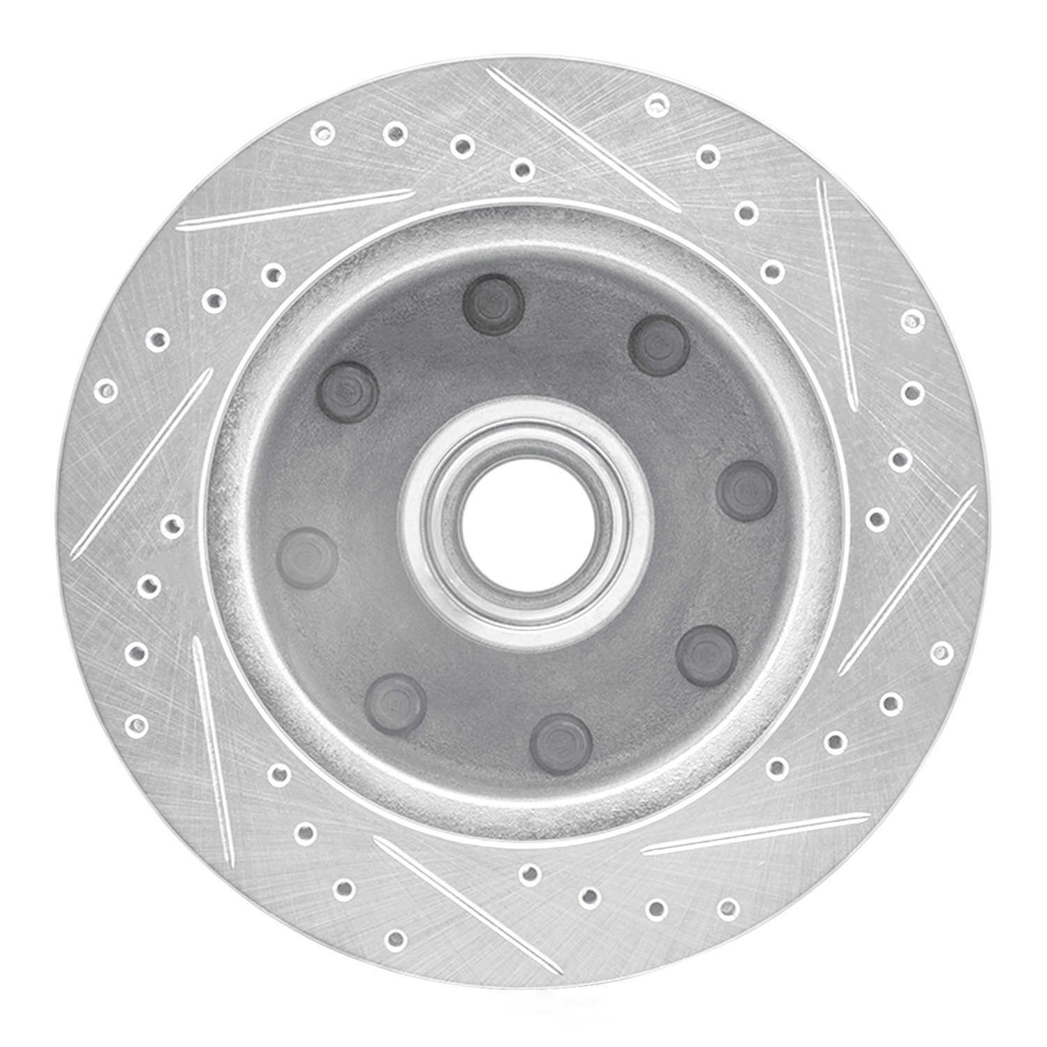Dynamic Friction Company 631-54118L DFC Brake Rotor - Drilled And Slotted - Silver