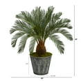 thumbnail image 2 of Nearly Natural 40" Cycas Artificial Tree in Black Planter, Indoor/Outdoor, 2 of 4