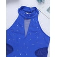 thumbnail image 5 of YONGHS Kids Girls Sparkly Rhinestone Ice Figure Skating Dress Ballet Dance Skirted Leotard Blue 16, 5 of 7