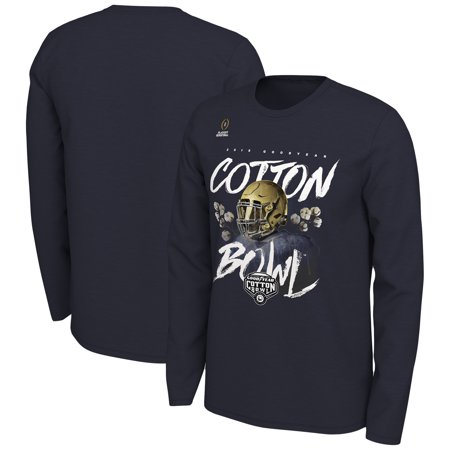 Notre Dame Fighting Irish Nike College Football Playoff 2018 Cotton Bowl Bound Illustration Long Sleeve T-Shirt - Navy