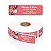 thumbnail image 3 of Coral Painted Blossoms Rolled Address Labels/Roll of 250 Personalized Return Address Labels/Designer Return Address Stickers in Elegant Plastic Dispenser, 3 of 4
