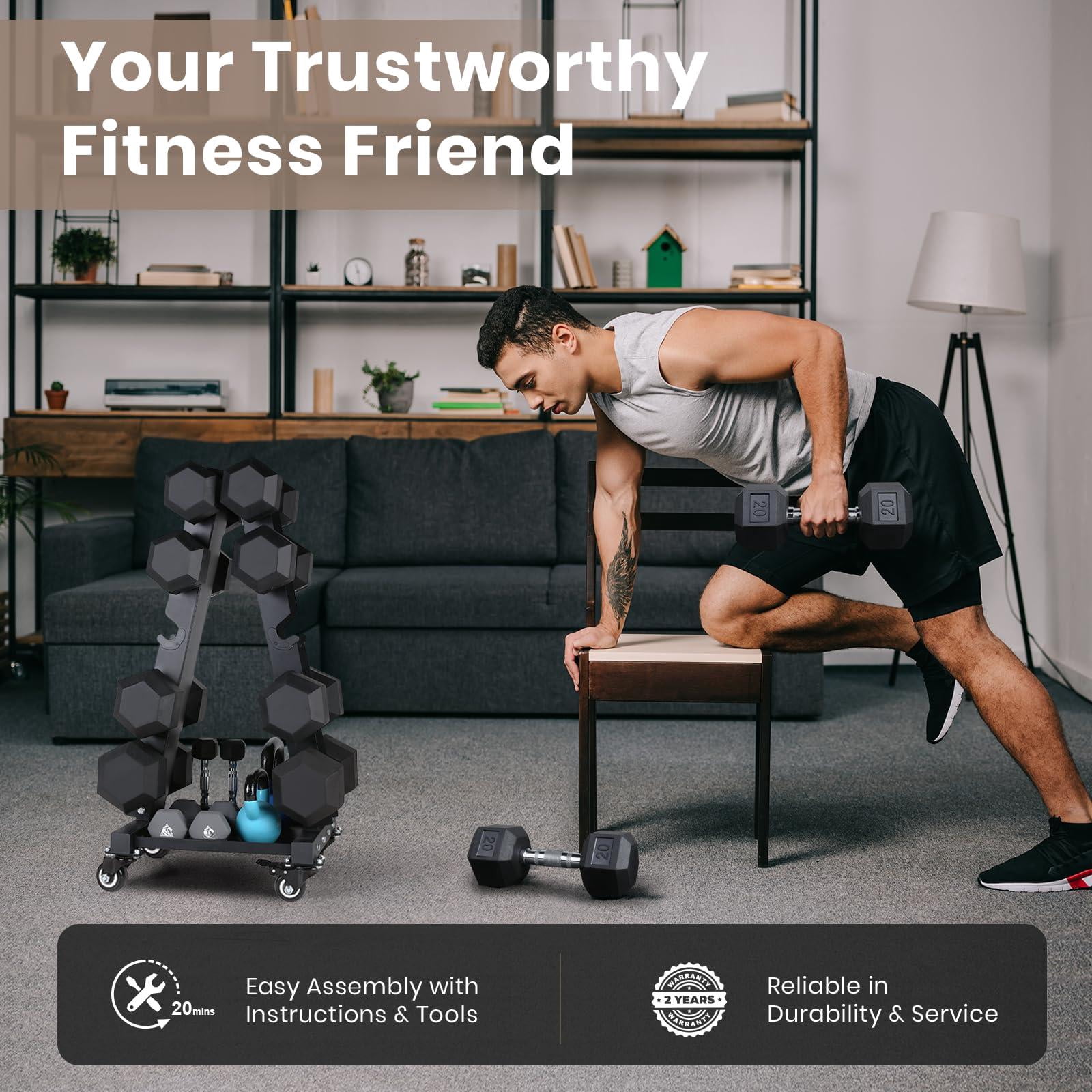 Solid Steel Dumbbell Rack Stand Only  A-frame Portable Weight Storage Organizer With Optional Tray And Wheels For Home Gym Fitness (200lbs/300lbs/700lbs Capacity Available)