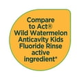 thumbnail image 4 of (4 pack) Equate Kids Sugar-Free Kids Anticavity Fluoride Rinse, Watermelon Flavor, 18 fl oz, Compare to Act® Wild Watermelon Anticavity Kids Fluoride Rinse Active Ingredient, 4 of 10
