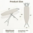 thumbnail image 4 of Yaheetech Full Size Foldable Ironing Board with 4-layer Pad, Beige, 4 of 9