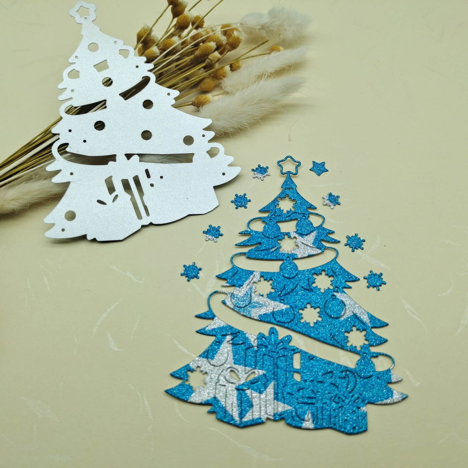 Christmas Snow Tree Metal Cutting Dies Stencils Scrapbooking Embossing Card DIY