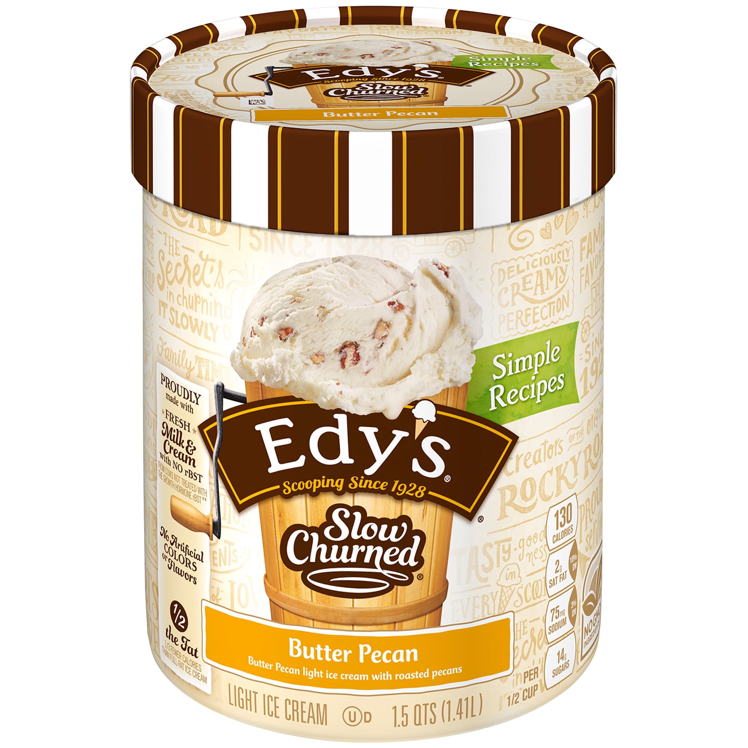 EDY S DREYER S SLOW CHURNED Butter  Pecan Light Ice  Cream 1 