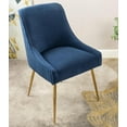 thumbnail image 3 of US Pride Furniture Luxury Velvet Chair with Elegant Scoop Back Design Gold Metal Legs and Soft Upholstery Comfortable Seating for Dining Room Kitchenor Office W22.0 x D25.0 x H35.2 Ocean Blue, 3 of 5