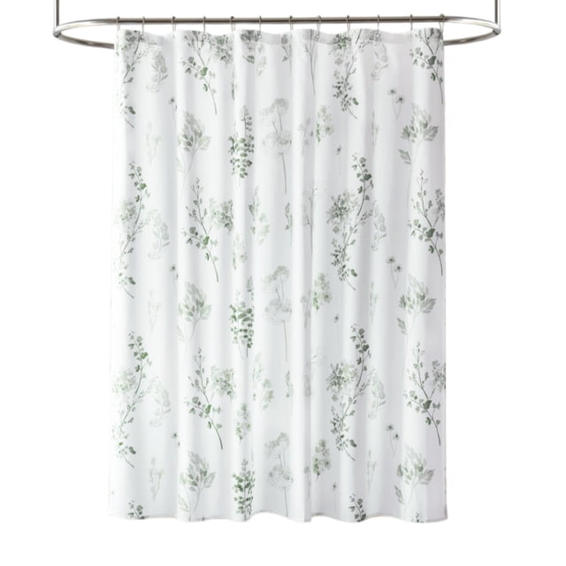 Tong Light Blue And White Shower Curtain Partition Curtain Polyester Cloth Pattern Bathroom Shower Curtain 7272in