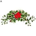 thumbnail image 2 of Travelwant Pre-Lit Artificial Christmas Teardrop, Green, Frosted Berry, Decorated with Pine Cones, Berry Clusters, Frosted Branches, Christmas Collection, 2 of 9