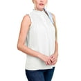 thumbnail image 3 of Deago Women's Summer Sleeveless V Neck Casual Tank Tops Loose Chiffon Blouse Office Work Shirts (White, M), 3 of 8