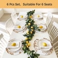 thumbnail image 5 of Brown Yellow Eucalyptus Leaves Round 13 Inch Placemats Set of 8, Watercolor Spring Summer Botanical HeatResistant Non Slip Place Mats for Dining Table, Wipeable Kitchen Table Mats for Housewarming, 5 of 9