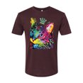 thumbnail image 2 of Wild Bobby Dean Russo Cat Wearing a Crown Thinking Cat Crowned Cat Lover Men Premium Tri Blend Tee, Cardinal, Small, 2 of 5