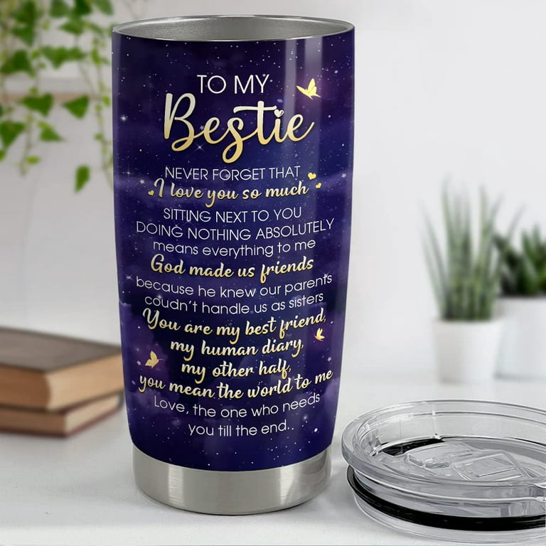 Best Friend Gift - 20oz Sparkle Tumbler with Straw, Lid