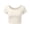 Beige, variant on Staron Summer Women's Crop Tops Short Sleeve Round Neck Casual Comfy Basic Blouses Mini Top Sleepshirts, Sky Blue FREE SIZE