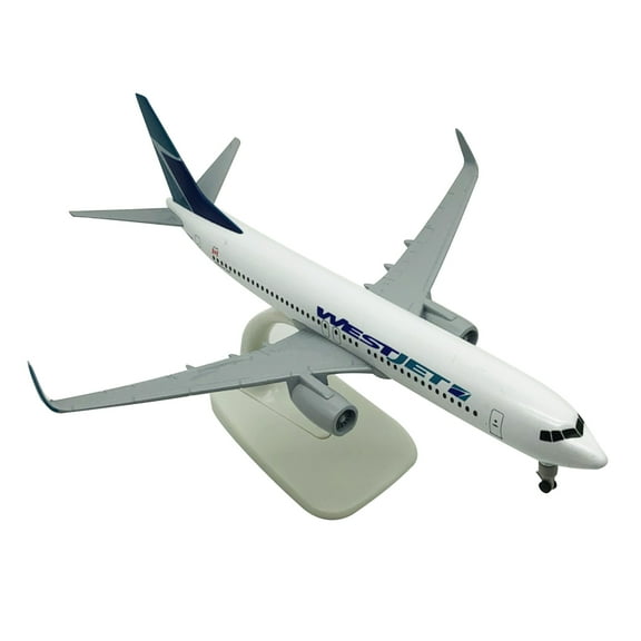 American Westjet B737 Composite Material Airplane Model Collectible with Movable Wheels Stand for Aviation Enthusiasts