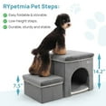 thumbnail image 4 of RYpetmia Foldable Dog Stairs,2-Step Dog Steps for Couch and High Bed,Pet Stairs with Storage and Pet House,Non-Slip Dog Ramp for Small Dogs and Cats or Pets Joints, 4 of 9