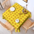 thumbnail image 2 of Yellow Sunflower Flower Pattern Square Tablecloth,Waterproof Square Table Cover,Wipeable Spillproof Washable Table Cover for Home Kitchen Party Decor 52"x52"(132x132cm), 2 of 6
