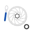 thumbnail image 2 of S SERENABLE Bike Center Lock Brake Disc Rotor Accessories Stainless Steel Aluminum Alloy Diameter 203mm, 2 of 9
