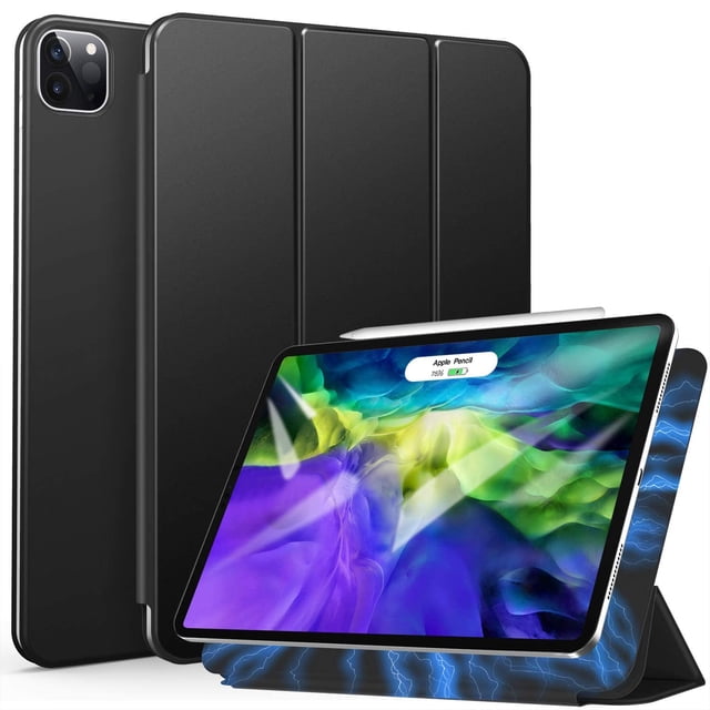 Case for iPad Pro 11 2020, Trifold Stand Protective Case Cover with Auto Wake Up / Sleep, Ultra Thin Smart Magnetic Cover for iPad Pro 11 Inch 2020 2nd Generation - Black