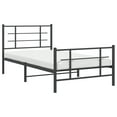 thumbnail image 4 of vidaXL Metal Bed Frame without Mattress with Footboard Black 39.4"x78.7", 4 of 9