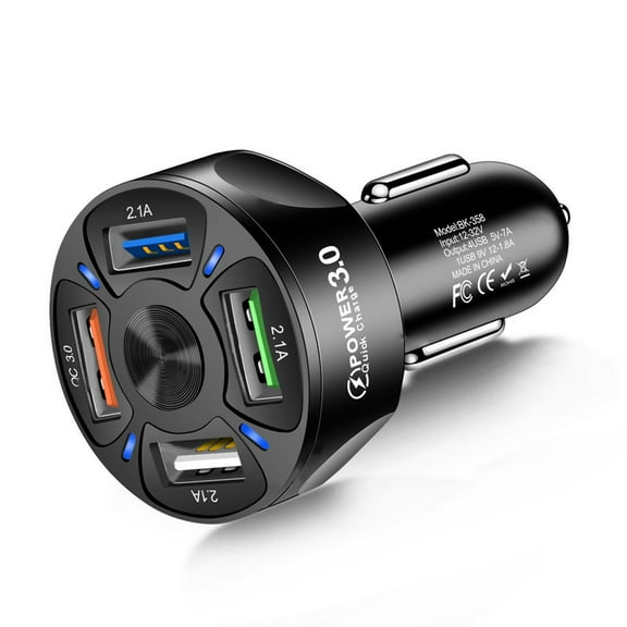 Universal Fast Car Charger 7A QC3 4-Port USB For #iphone# Socket AdapterUS Q1B3 By NZRUANE