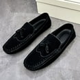 thumbnail image 3 of Men's Casual Loafers Slip On Leather Shoes Male Lightweight Driving Shoes Moccasins Classic Penny Loafer Flats Boat Shoes Outdoor Walking Shoes, 3 of 9
