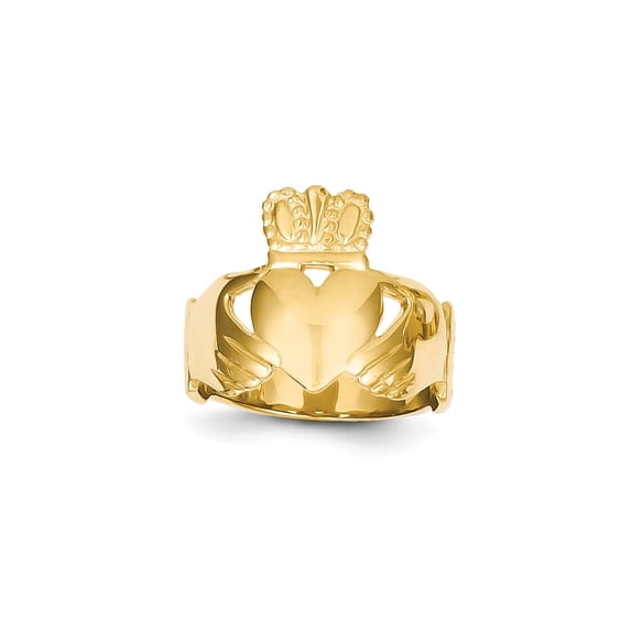 14k Polished Ladies Claddagh Ring