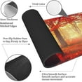 thumbnail image 4 of Fall Autumn Rustic Wood Yellow Forest Sunset Red Leaves Mouse Pad XL Extended Desk Mat, Non Slip Rubber Base Stitched Edge Gaming Pc Desktop Large Mice Pad,31.5 x 11.8 Inch, 4 of 6