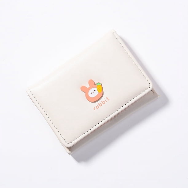 Estilo Lindo Monedero de Mujer Plegable Multitarjeta Monedero de Estudiante con Gato Diseño de Nicho Moderno