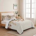 thumbnail image 7 of Quilts Twin Size, Thanksgiving Soft Comforter Bedding Set for Bed, Fall Botanical Eucalyptus Leaves Floral Lightweight Quilted Bedspread with Pillow Cover(2 Pieces) for All Season, 68x86 Inch, 7 of 7