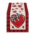 thumbnail image 1 of Camino de mesa de San Valentín, mantel supersuave para catering, bodas, cocinas, fiestas, picnics, decoración del hogar, 33 x 183 cm, diseño romántico de corazones, multicolor, 1 of 2