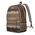 thumbnail image 2 of Unisex Print Bohemian Backpack, Boho Zipper Bag with Front Pocket, Lightweight Rucksack for School University Work Commute, Great Gift Idea, 2 of 5
